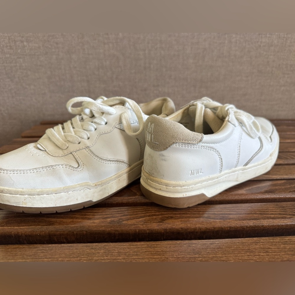 Madewell Cream White Leather Sneakers Size 6.5W